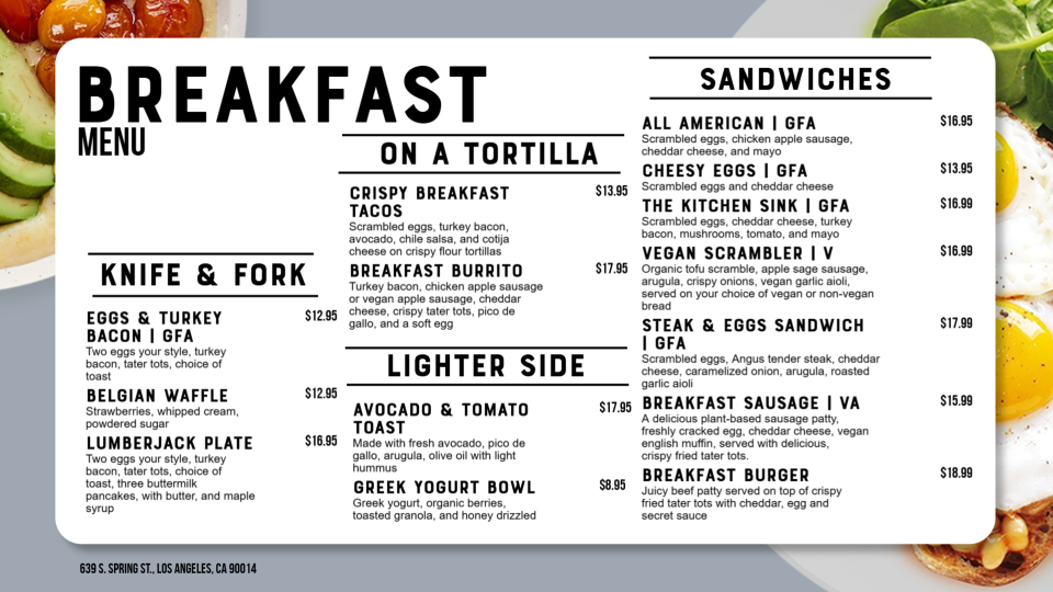 Free Breakfast Menu Templates Free Breakfast Menu Templates