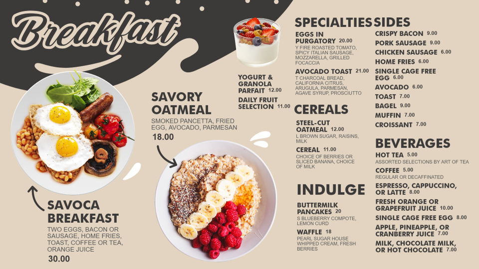 Breakfast Menu Images Breakfast Menu Images