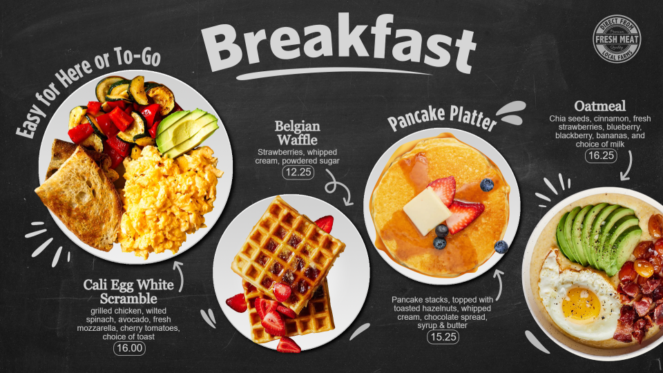 Custom Digital Menu Boards for Restaurant, Cafe, QSR & Fast Food