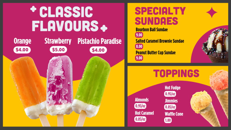 Editable Free Ice Cream Menu Editable Free Ice Cream Menu