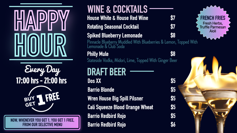 Happy Hour Menu Idea