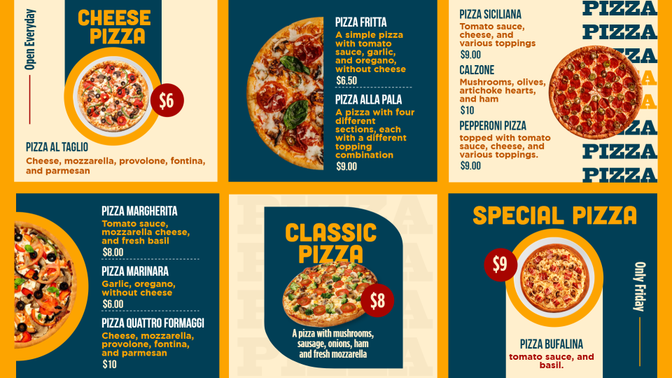 Free Printable Pizza Menu  Free Printable Pizza Menu