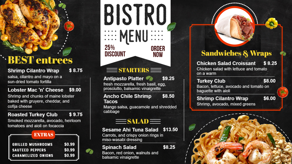 Bistro Menu Bistro Menu