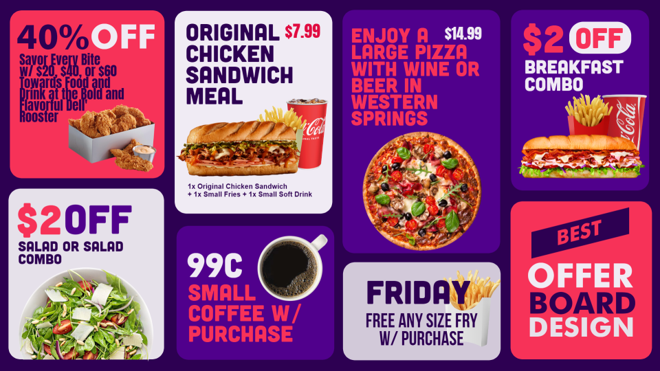 Customize Offer Menu Design