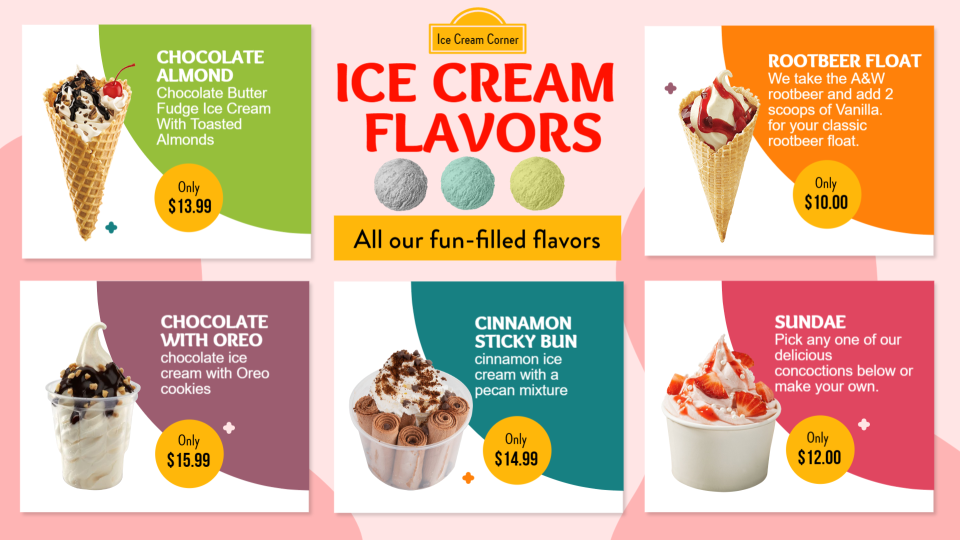 Online Ice Cream Menu Idea Online Ice Cream Menu Idea
