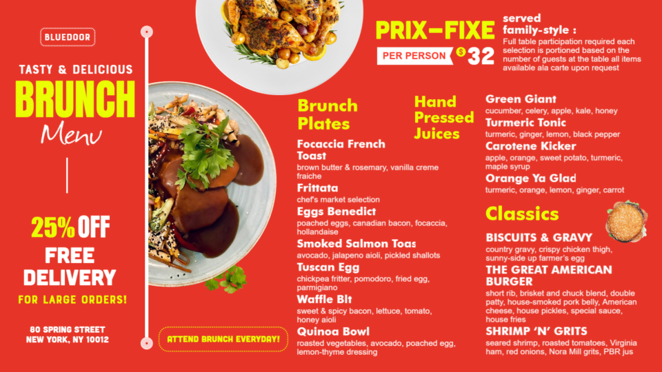 Brunch Menuboard Design