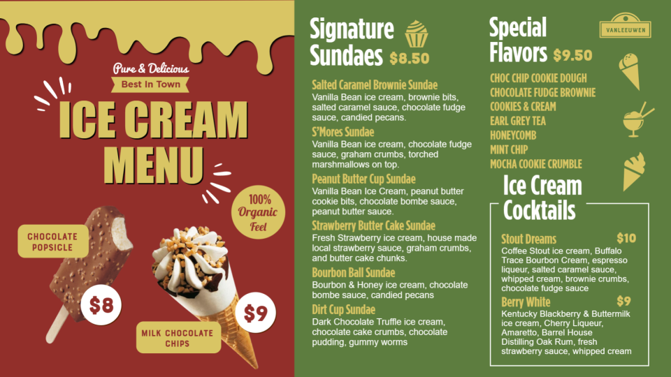 Editable Ice Cream Menu Board Design Idea Editable Ice Cream Menu Board Design Idea