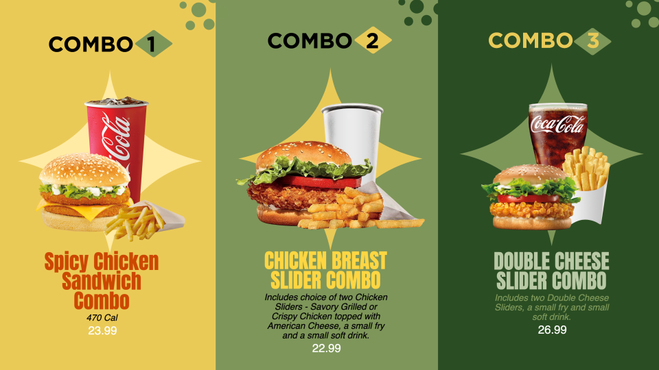 Editable Combo Menu Design Template Editable Combo Menu Design Template