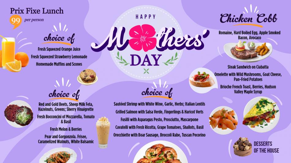 Mother's Day food menu