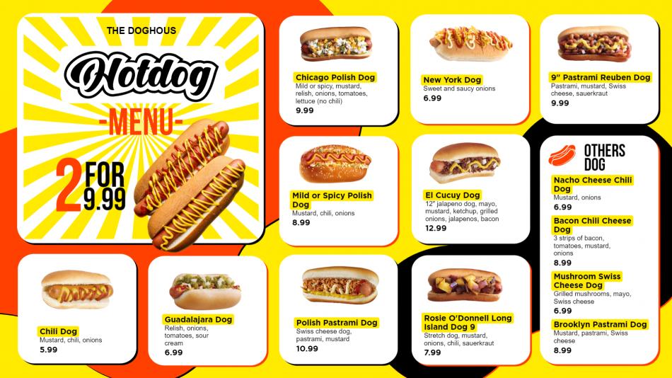 Hotdog Menu Design