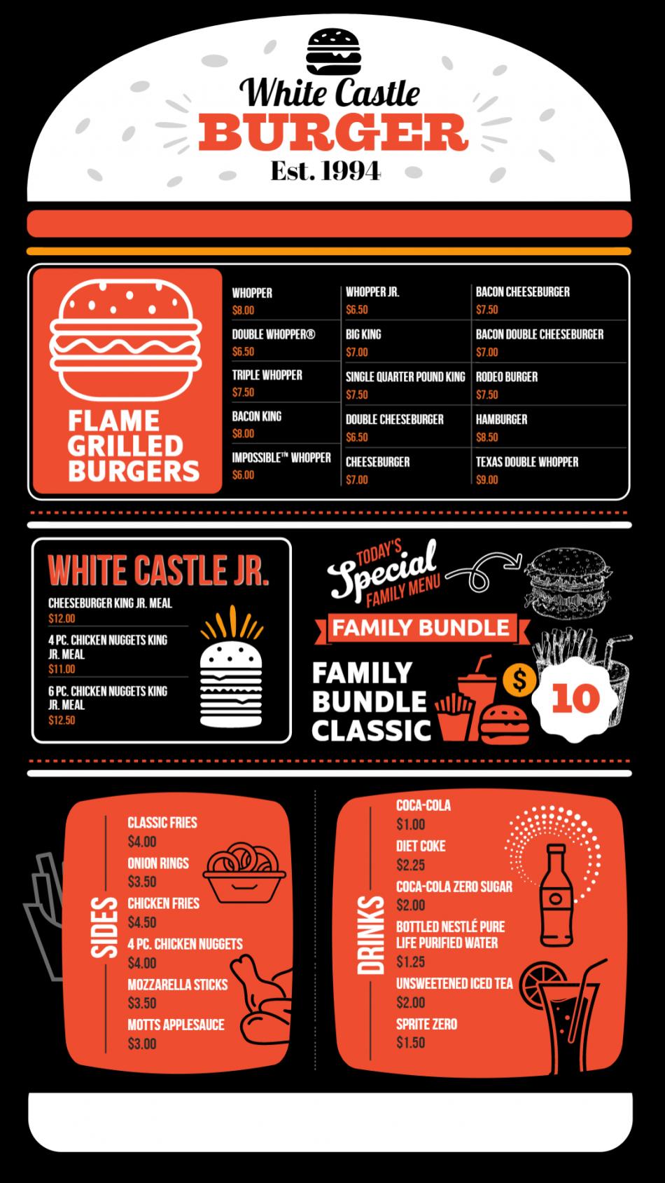 Captivating Burger Vertical Menu Design: Showcasing Delicious Burger Offerings