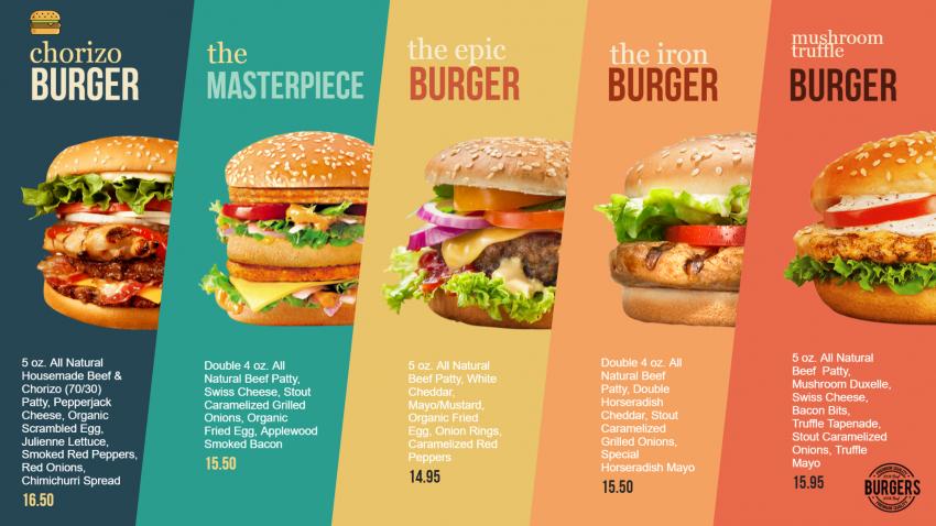 Burger Creative Menu Design