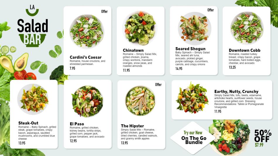 Fresh and Vibrant Salad Menu Design Ideas for Your Restaurant