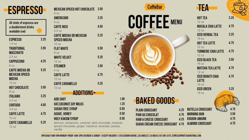 Free Coffee Menu Board Design Template | Ready to Use - DsMenu