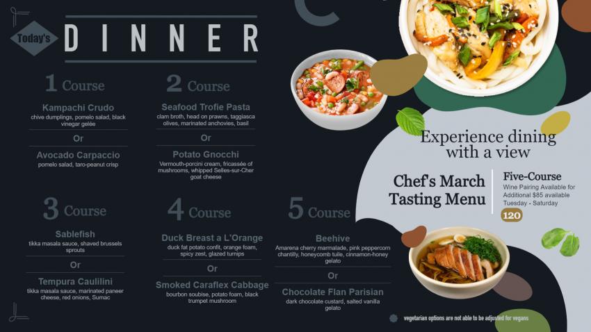 Dinner Digital Menu Concept for Restaurants | DSmenu