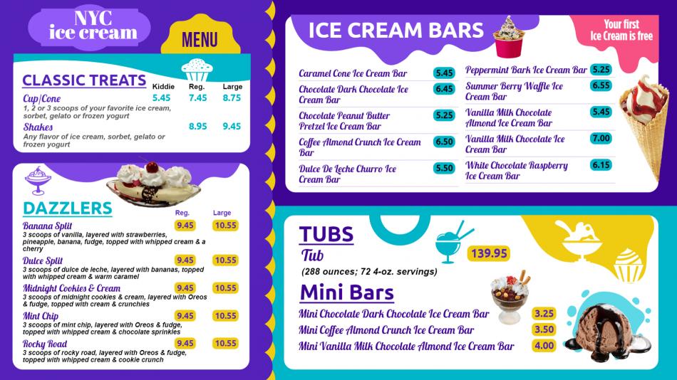 Scoopful Temptations: DSMenu's Irresistible Ice Cream Menu Templates
