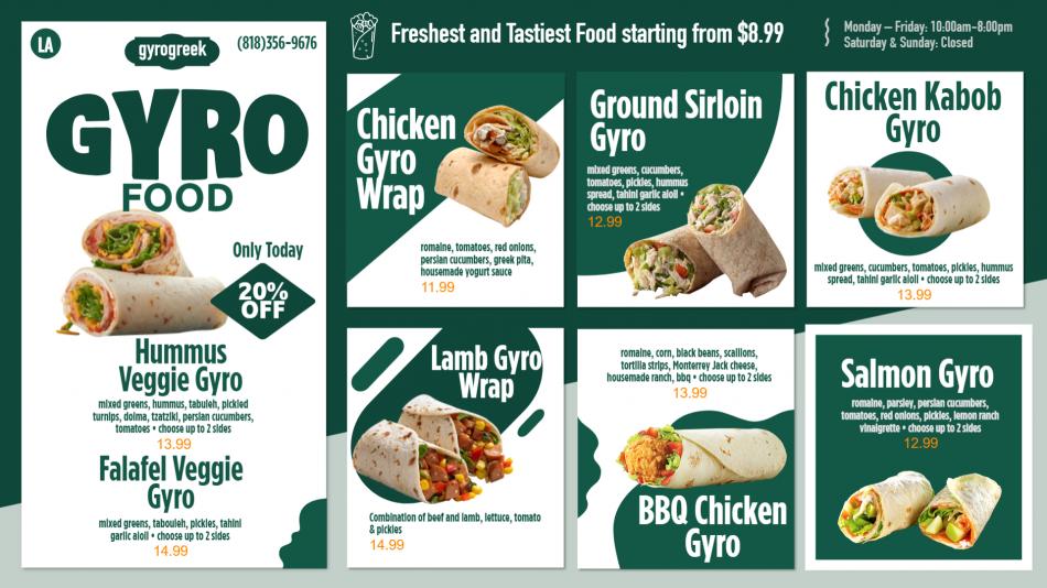 Craft Your Perfect Gyro Experience: Explore Our Customizable Gyro Menu