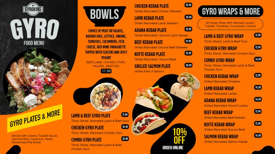 Gyro Delights: Discover the Best Gyro Menu Design