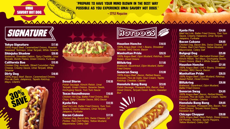 Personalize Your Hot Dog Experience: Choose from a Variety of Hot Dog Menu Board Designs
